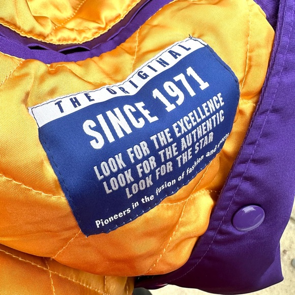 Vintage Los Angeles Lakers Starter Jacket Medium 90s Satin NBA Purple - Picture 4 of 8